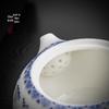 Qixuanyuan Mutton Fat Jade Blue & White Peony Xishi Teapot
