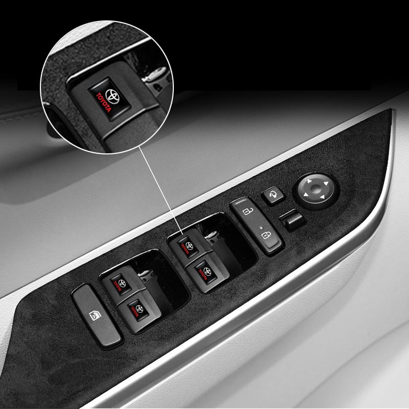 10 Stück Epoxid Auto Fensterheberknopf Lenkradaufkleber für Toyota Prado Yaris Hilux Prius Avensis Yaris Camry