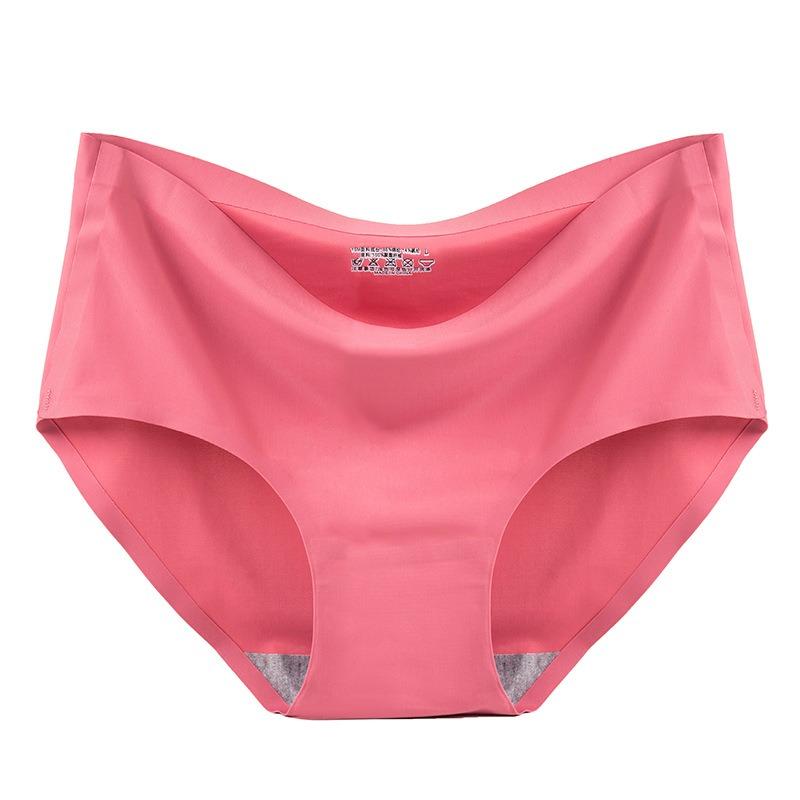 Women's Ice Silk Underwear Seamless Underwear One-piece Underwear Breathable Mid Waist Sexy Women's Underweartriangular Underwear Head