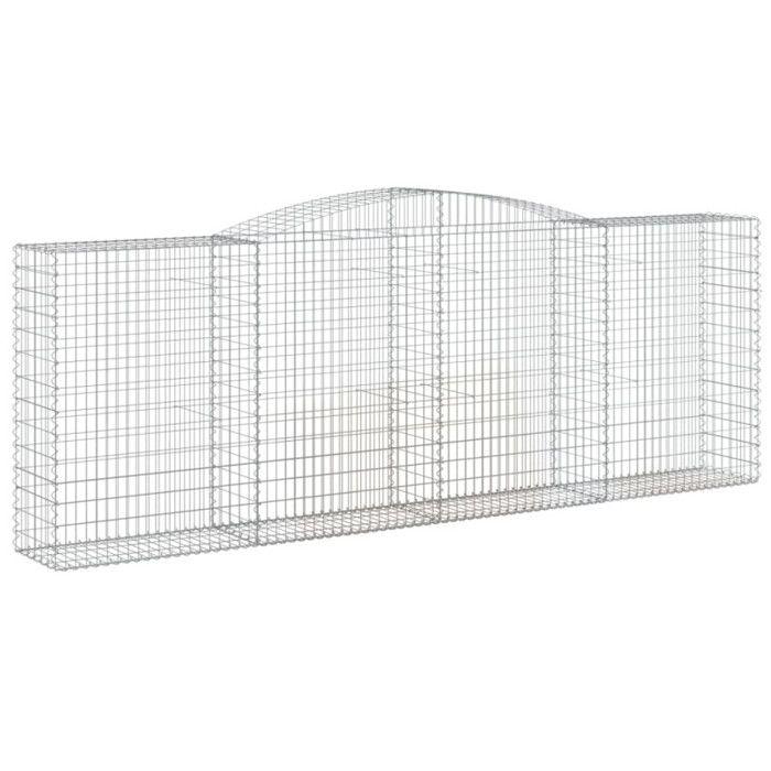 VidaXL Curved Gabion Baskets 6 Pcs 400x50x140/160 Cm Galvanized Iron, Gabion, Gabion Cage, Gabion Wall Basket, Wall 3147026