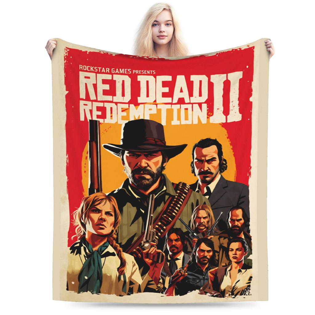 Arthur Morgan RDR Warm Soft Blankets  Boy Girl Plush Throw Blanket Couch Chair Flannel Bedspread Sofa Bed Cover