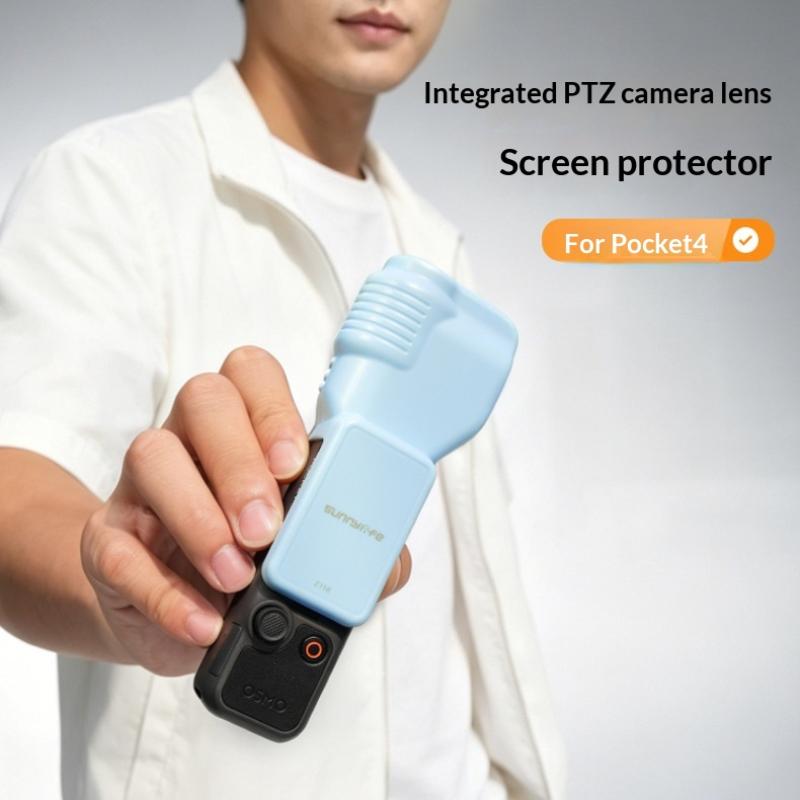 Pocket 4 Gimbal Lens Ekranı İçin Şeker Renkli Koruyucu Kılıf Hepsi Bir Arada Çizilmez Kılıf Mini Kamera Lens Ekran Koruyucu