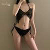 Shuo Yao Plus Size Sexy Butterfly Tie-Up Lingerie Sleepwear Set