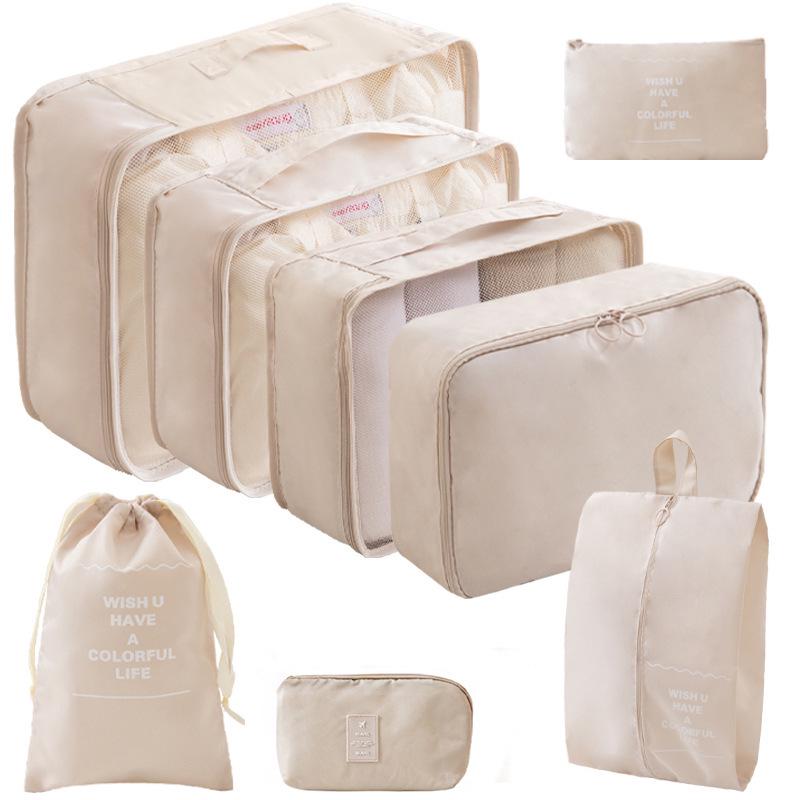 Cross-Border Travel Storage Bag Set: 8-Piece and 9-Piece Clothing Organizer