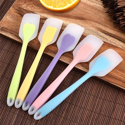 Non-Stick Silicone Cake Cream Scraper Transparent Butter Mixer Baking Spatula Kitchen Pastry Accessories