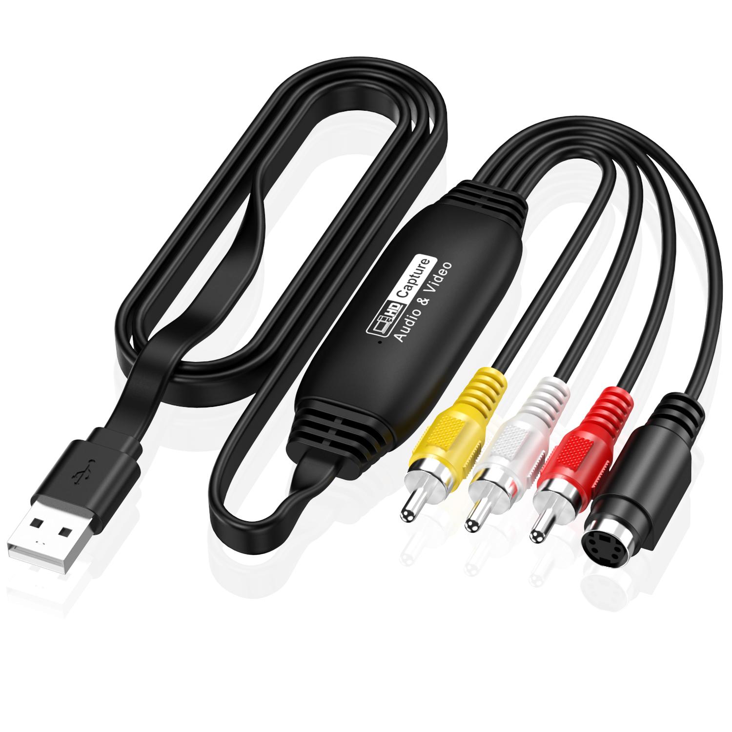 

HW-1406B Аудіо Відео RCA Карта Захоплення USB на 4-канальний RCA Конвертер Підтримка DVD/VCR/ТВ-приставки As Shown A