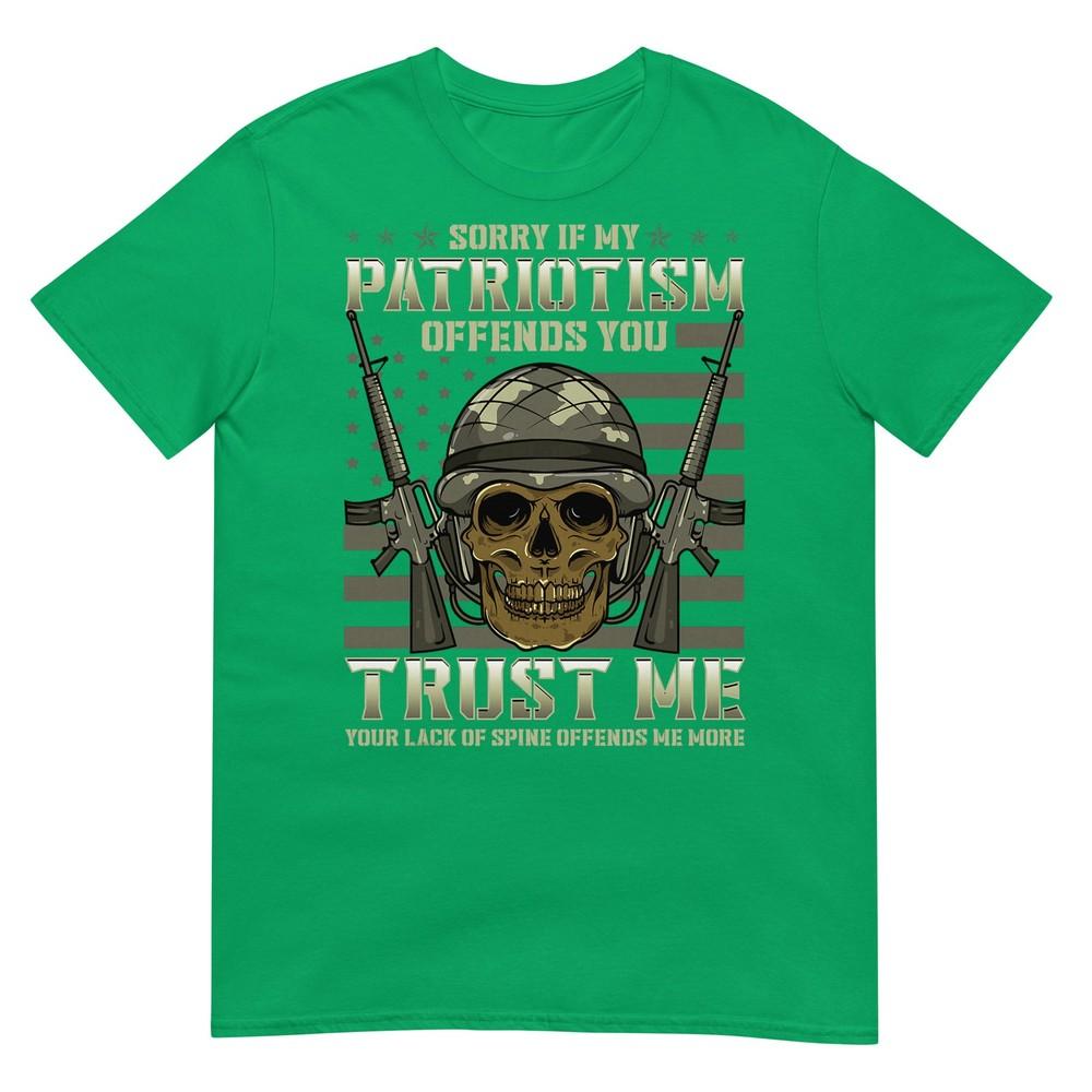Patriotic Veteran Usa Flag American Military War Hero Skull Tshirt