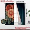 2D FLAT PRINTING 2pcs Curtains (Without Rod) Floral Fantasy in Bloom Valentine is day Festival Fashion Curtains Versatile