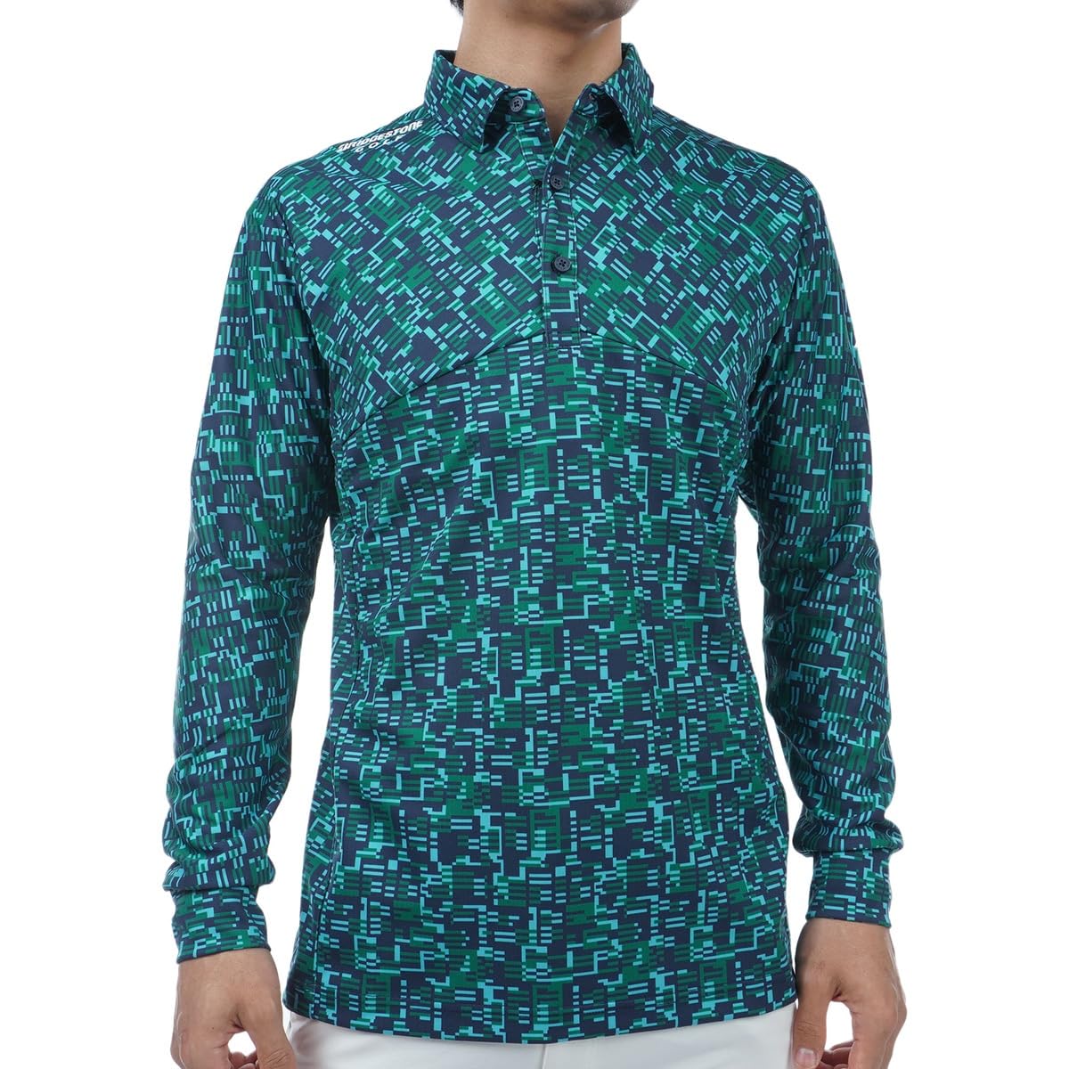 

Bridgestone Golf ZGM03F Men s Long Sleeve Collared Golf Shirt