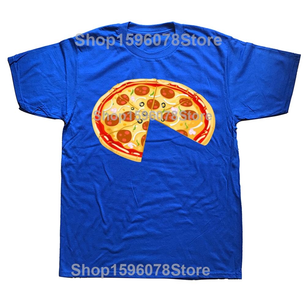 Funny Pizza Missing A Slice Matching Set Tshirts Men Womens Fashion Casual Tshirt 100 Cotton Loose Oversized T Shirt Summer