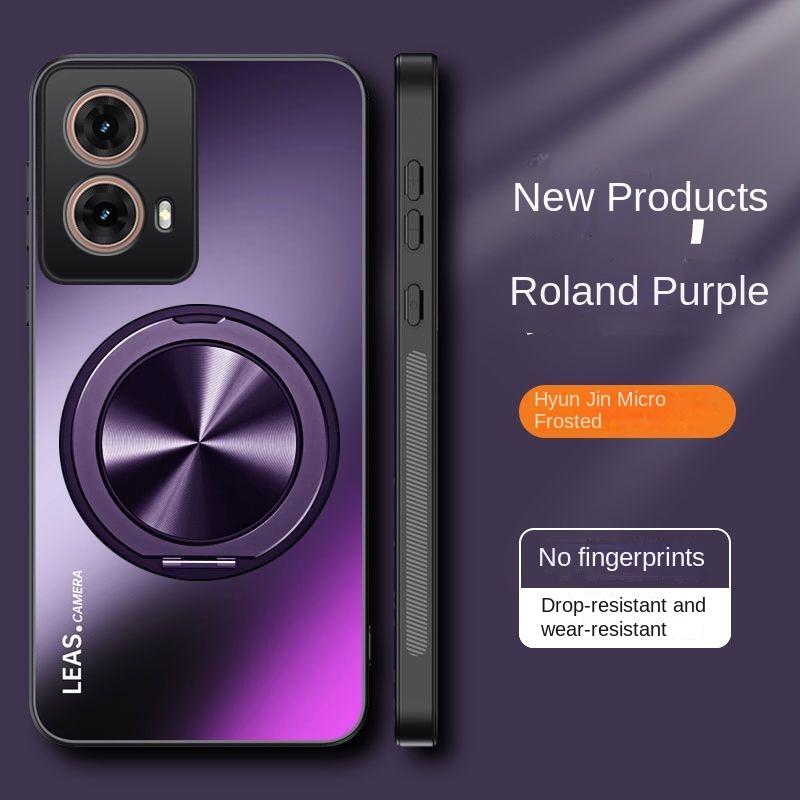 For Motorola Moto Edge 50 40 30 Neo Deksel Hard Matt Med Ringstativ Magnetisk Beskyttende Bakdeksel For Moto edge 50Pro Ultra Fusion