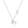 Mihan Zircon Butterfly Pendant Necklace Light Luxury Crystal Sweet Korean Temperament Chain Necklace For  Women Jewelry Gifts