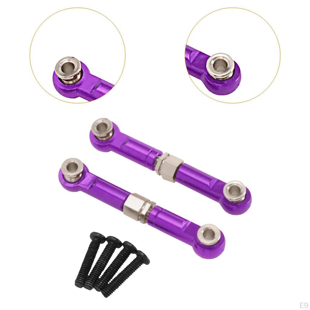 2 Pieces 1:14 RC Car Steering Linkage Pull Rod Linkages Arm Tie Spare for 14211 Trucks Model DIY