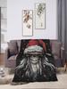Warm Flannel Throw Blanket with Skull Skeleton and Funny Santa Design  Perfect for Students Picnic Christmas Couch Chair Sofa or