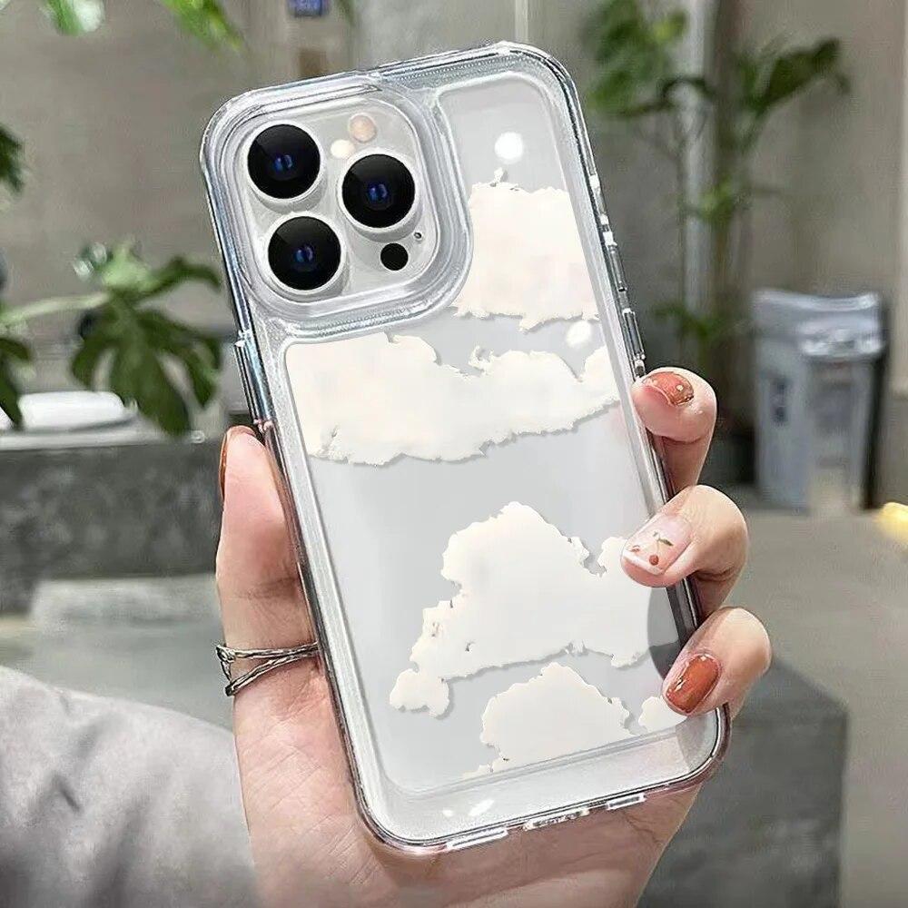 For iPhone 15 Pro Case Silicone Case For iPhone 13 Case iPhone 14 12 11 Pro Max XR XS X 7 8 SE Oil Painting Transparent Cover