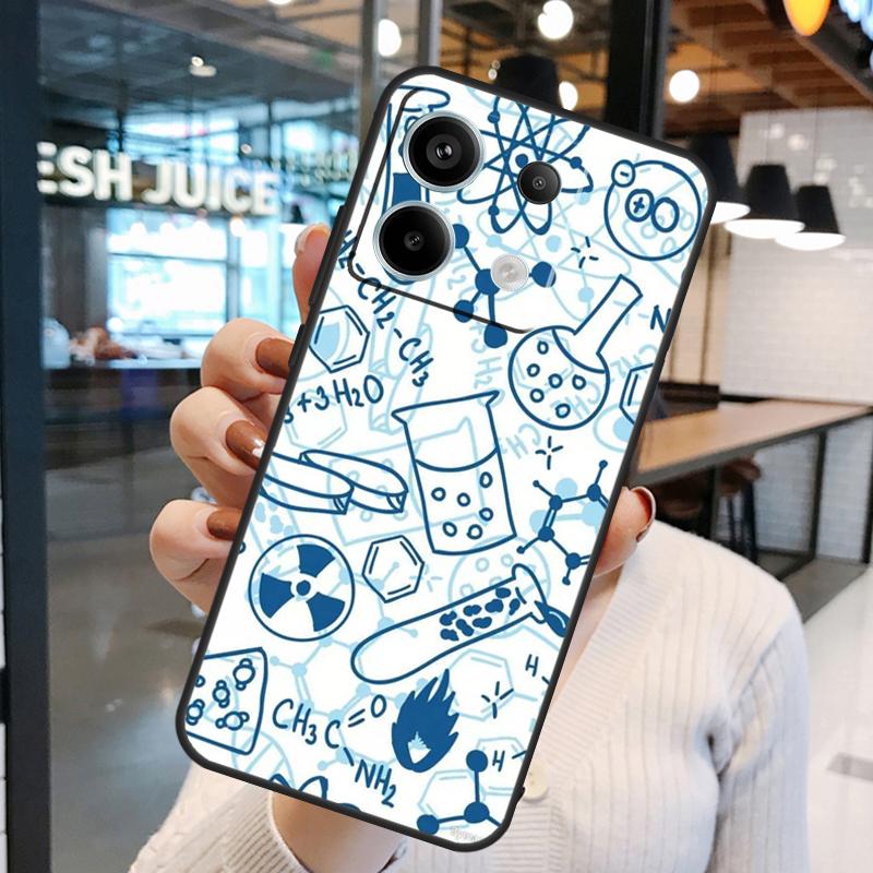 Science Chemistry Style Case For Xiaomi Redmi Note 14 Pro 10 11 12 13 15 Pro Plus Redmi 15 10C 12C 13C 14C 15C Cover