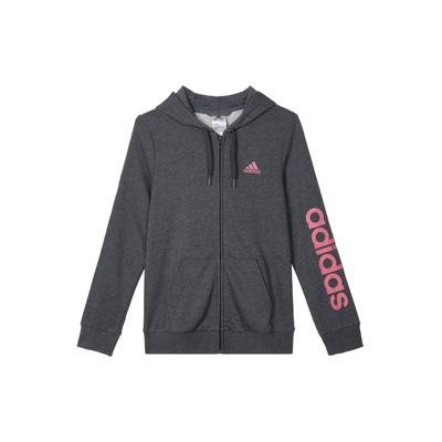 Sweat à capuche zippé à logo imprimé Vestes pour femmes Gris foncé H07750