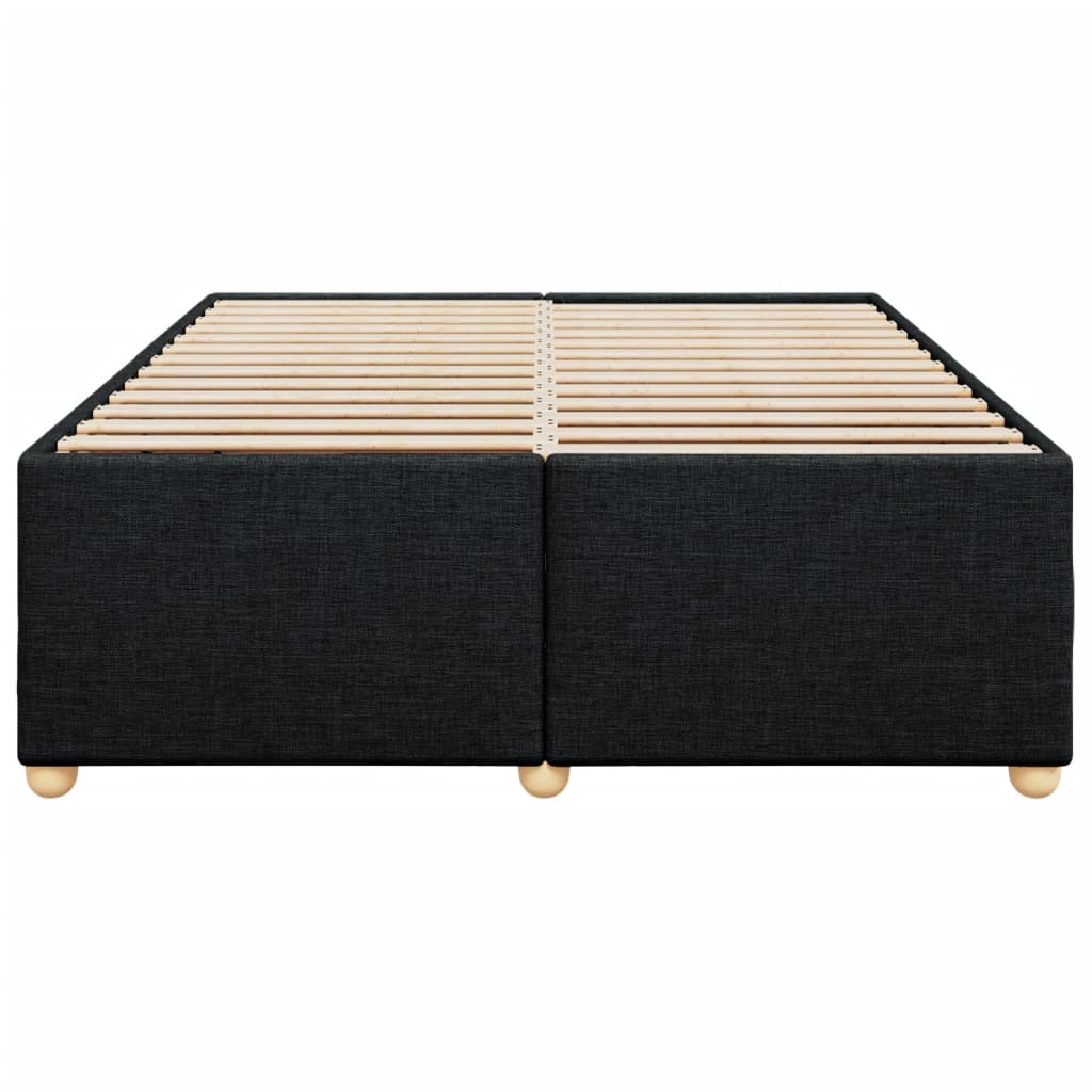 Bed Frame without Mattress Black 160 x 200 cm Fabric
