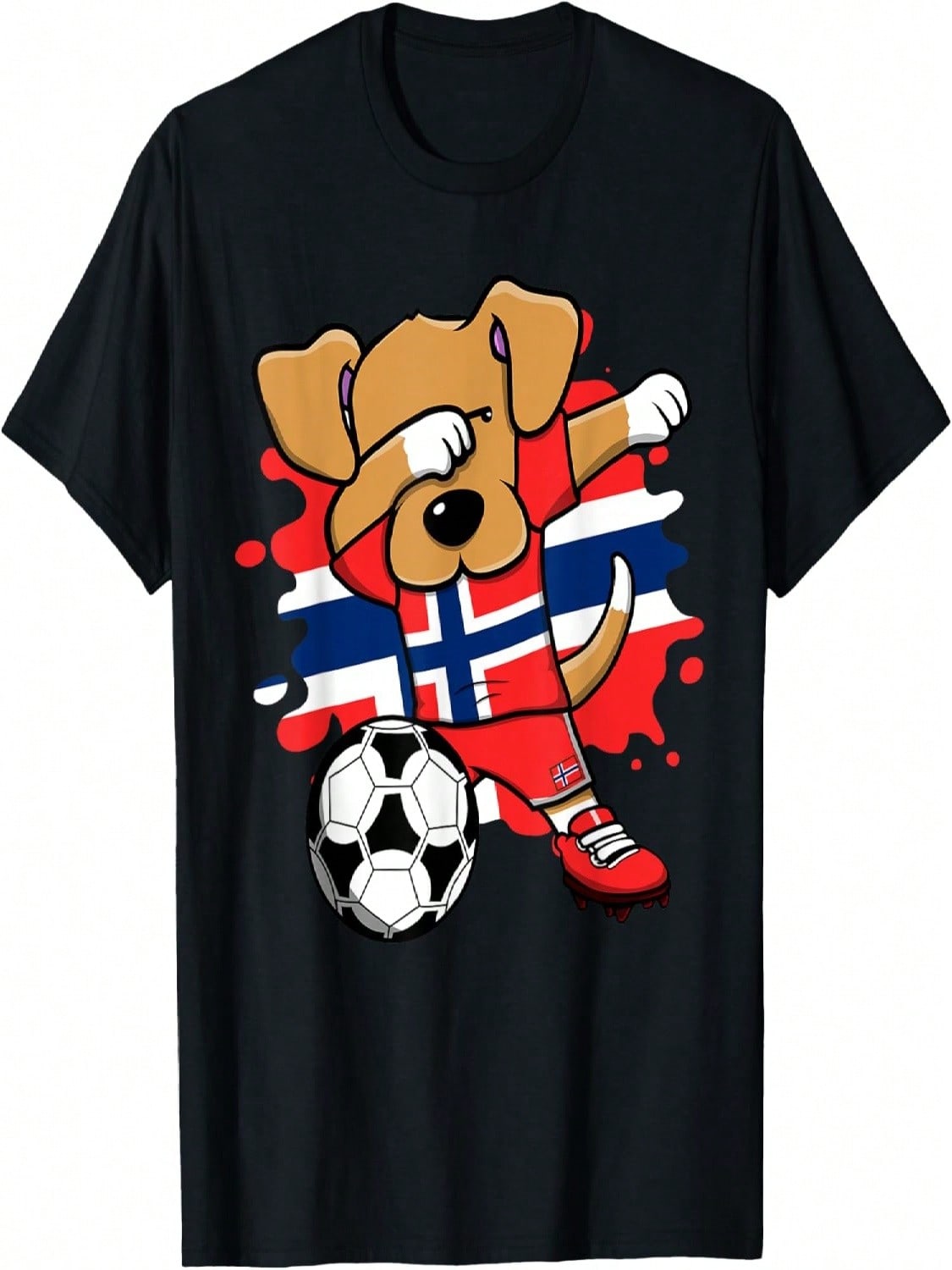Dabbing Dog Norway Soccer Fans Jersey Norwegian Football T-Shirt S разноцветный