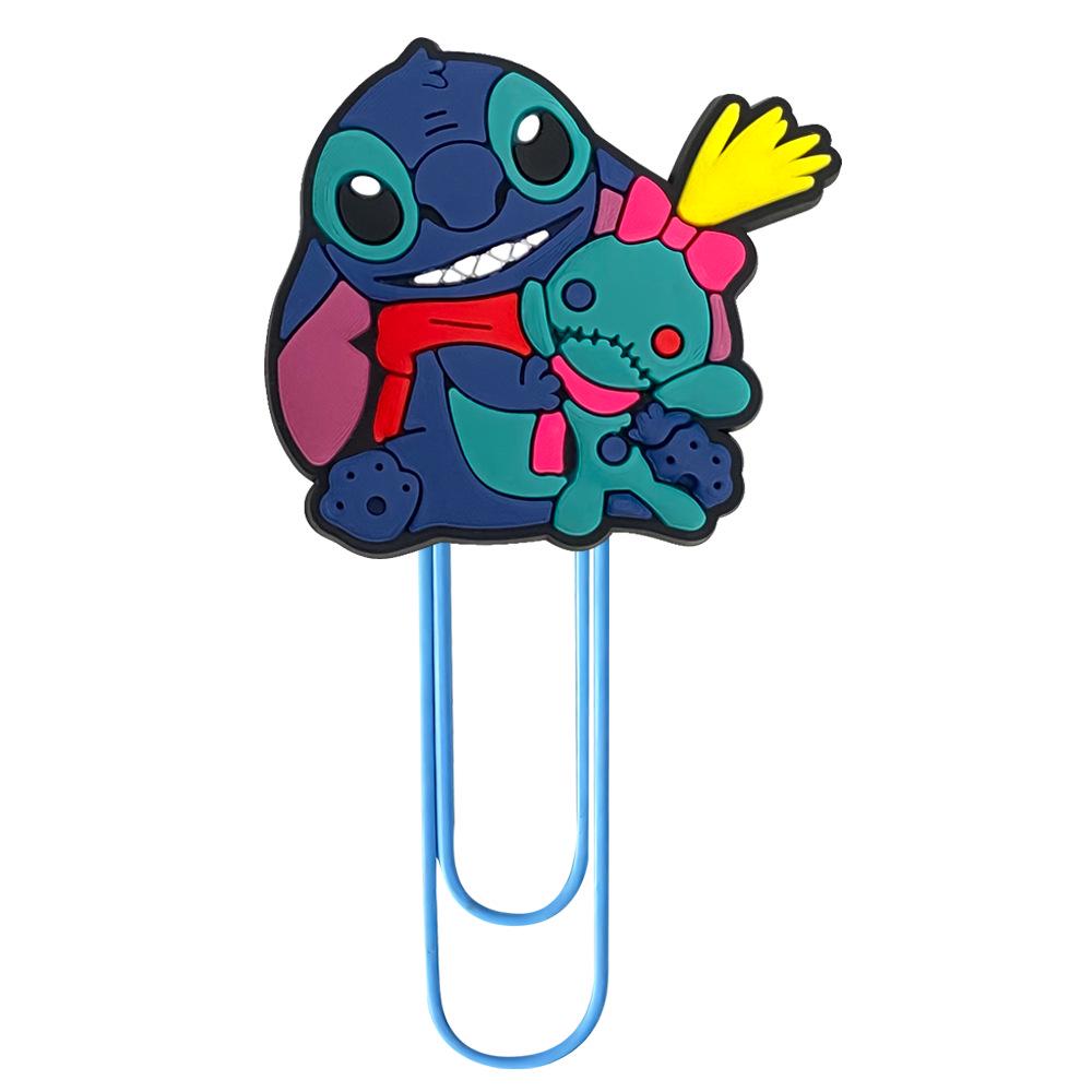 Cute PVC Cartoon U-Shaped Paper Clip Bookmark, Large Office Supply