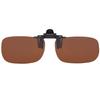 Polarized UV for Wears Over Glasses [FF FRAZALA] Clip-on Sunglasses, Flip-up Style, Lenses, Anti-Glare, Protection, Driving, (Brown, 5736mm)
