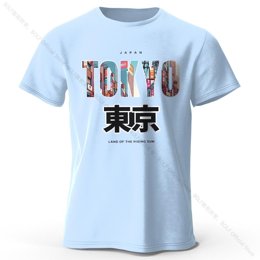 Summer Round Neck 3D Tokyo Printed Top Fashionable Casual Short Sleeved Children's Boy T-shirts