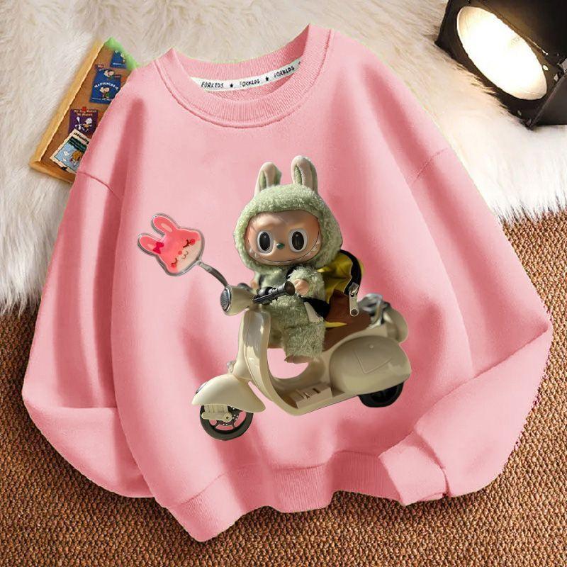 Children's Fashion LBB Hoodies, Round-neck Long-sleeved Hoodies for Boys and Girls  Spring and Autumn