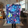 1 Manta de Franela con Estampado de Blue's Clues, Alta Calidad para Todas las Estaciones, Decoración del Hogar, Calidez y Comodidad, Perfecta para Regalos de Navidad