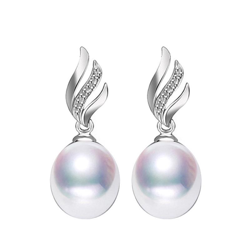 

LSOOYH. Женские серьги с натуральным пресноводным жемчугом белый