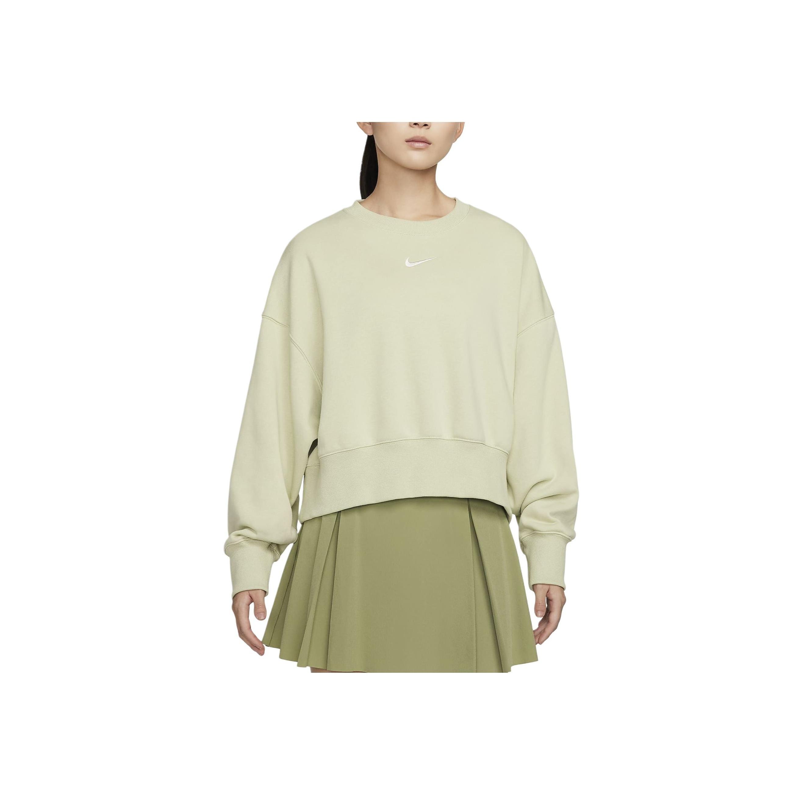 

Nike Спортивная одежда Phoenix Fleece Solid Color Round Neck Casual Free Hoody Women sweatshirt Green FZ6810-371 S