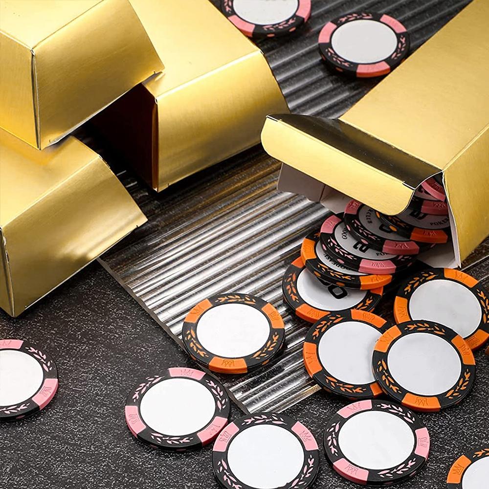 6 Stück Goldbarren Falscher Riegel Geschenkbox Partygeschenk Schokolade Goldmünzen Folie Schatzziegel Papierboxen für Weihnachten Hochzeit