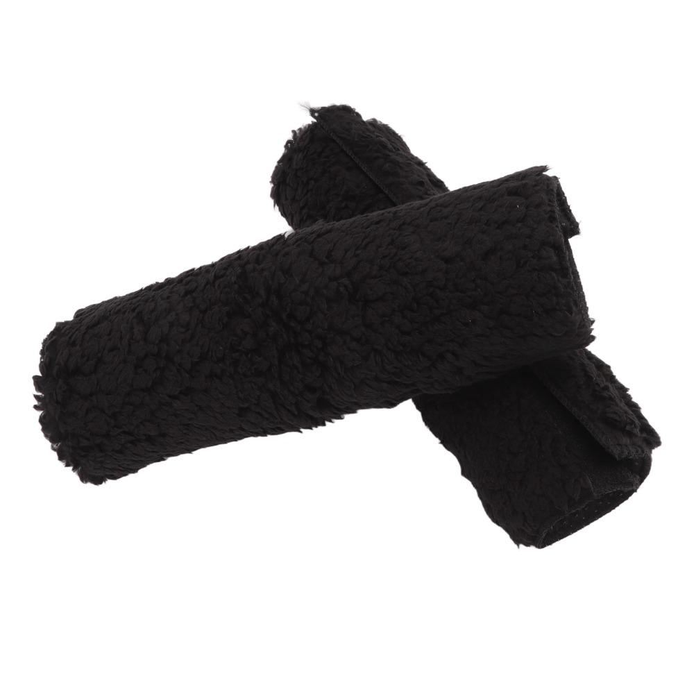 2Pcs Easy Install Sherpa Armrest Cover Thickened Warm Armrest Pad Non-Slip Seat Accessory Daily Use