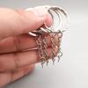 50-1000pcs Metal Blank Keyring Keychain Split Rings Keyfob Keyring Lobster Clasp Keychain Key Pendant Ring Stainless Steel Rings