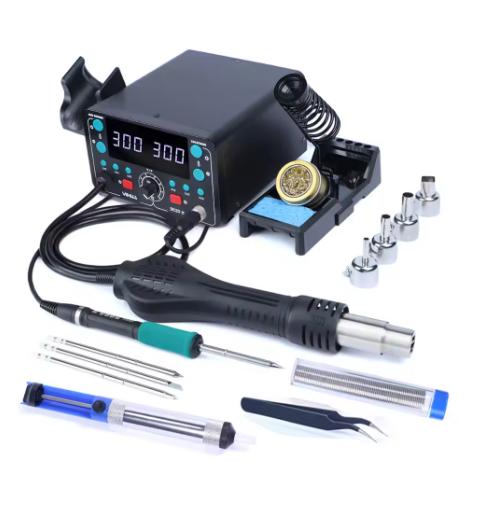 YIHUA 902D-IV 2 in 1 Soldering Station 775W With Hot Air Handle And T12 Soldering Iron Tip Fast heaing Welder Station Tools