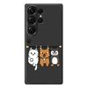 For Samsung Galaxy S25 Ultra Case Three Animal Dolls Pattern Printing Straight Edge TPU Phone Back Cover
