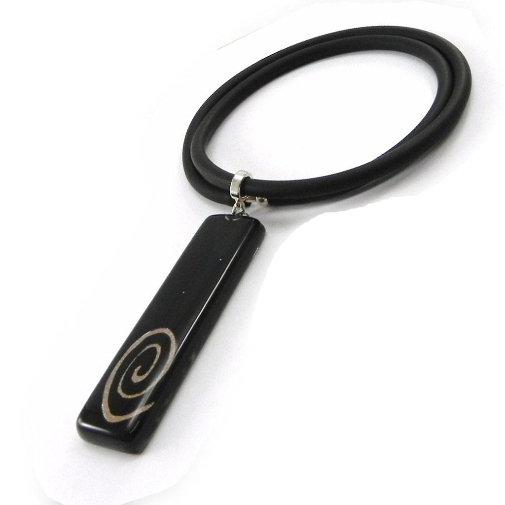 Les Trésors De Lily [D5399] - Designer Necklace 'Dizzy' Black / Bronze