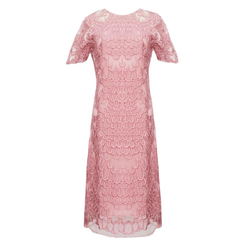 

Летнее платье из вышитого кружева большого размера - Универсальное праздничное платье для мам XL