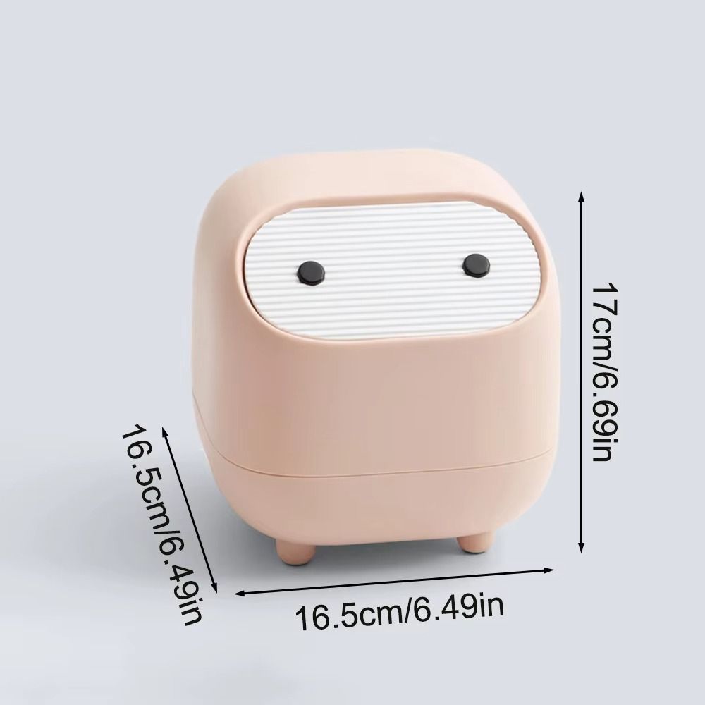 Press Type Desktop Trash Bin Mini Garbage Container Cute Small Trash Can  Household