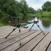 Tripod Fishing Rod Holder Portable 3-Rod Stand Collapsible Legs for Anglers