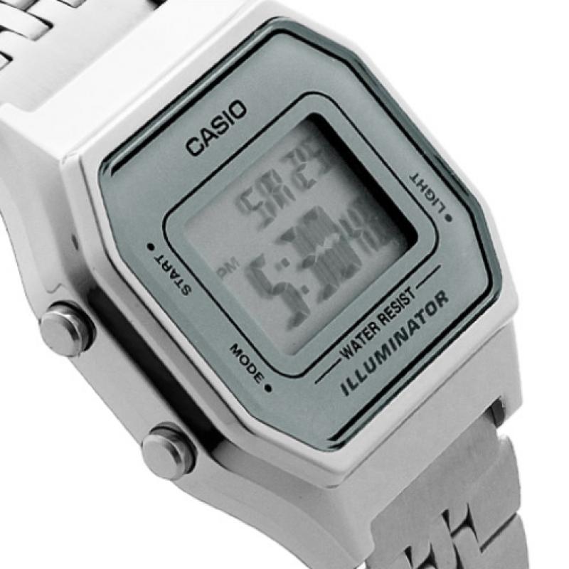 Casio La680wa 7df  La680wa 7  Digital Square Vintage Retro Public Metal Watch