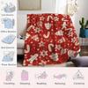 Xmas Cookie Flannel Blanket Warm Soft Halloween Christmas Couch Warm Cozy Decorative Decor Gift For All Season