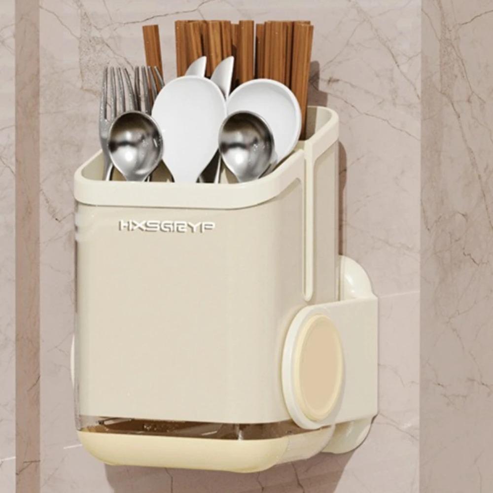With Drainage Kitchen Cutlery Storage Box  for Kitchen Home Organization