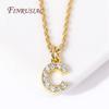 Classic A-Z Initial Letter Pendant Necklace Female 18K Gold Plated Simple Choker Neck Chain Woman Necklaces Jewelry Gifts