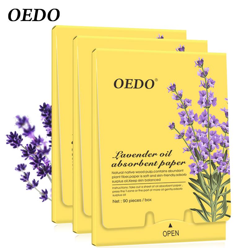 OEDO 90 buc/cutie Ulei de lavandă Foi de hârtie absorbantă Îngrijirea feței Repararea Îngrijirea pielii Reduce uleiul Menține fața curată Tratament acnee Albire Controlul uleiului