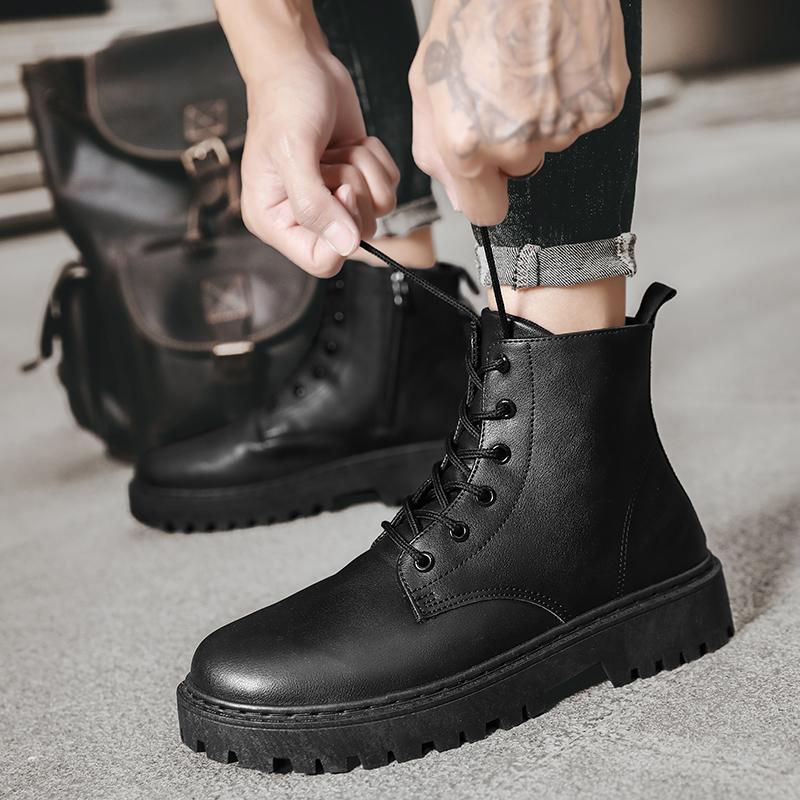 Men's Boots Outdoor Motorcycle Boots Casual Martin Boots Leather Boots