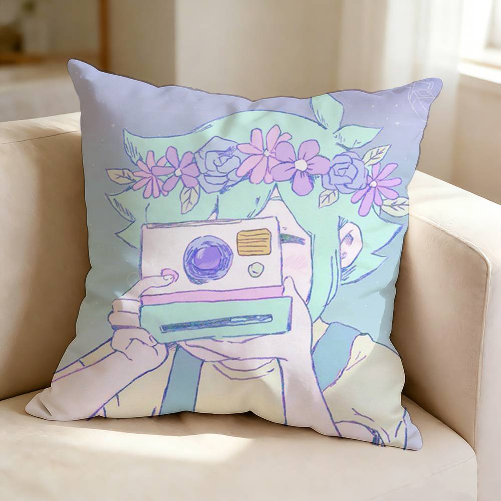 P-Psychological horror game O-Omori Square Double-Sided printed Pillow Case Bedroom Bedside Pillow Sofa Cushion Cover