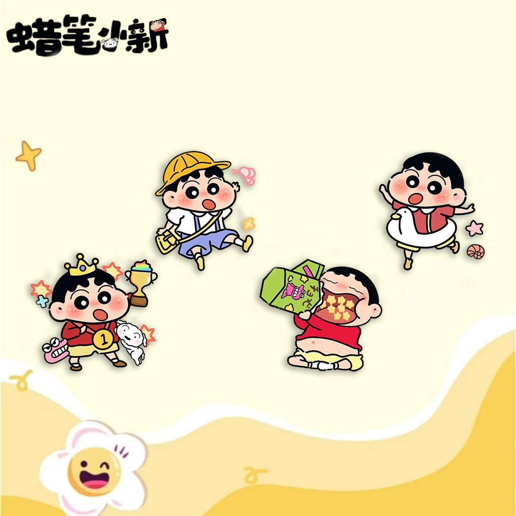 Crayon Shin-chan anime-related cartoon acrylic keychain, cute student schoolbag badge pendant, accessory, gift.