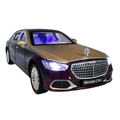 Exquisites Maybach Mercedes-Benz S680 Diecast-Modell - 1:Luxus-Replik im Maßstab 1:24, Gold-Wein Zweifarbig
