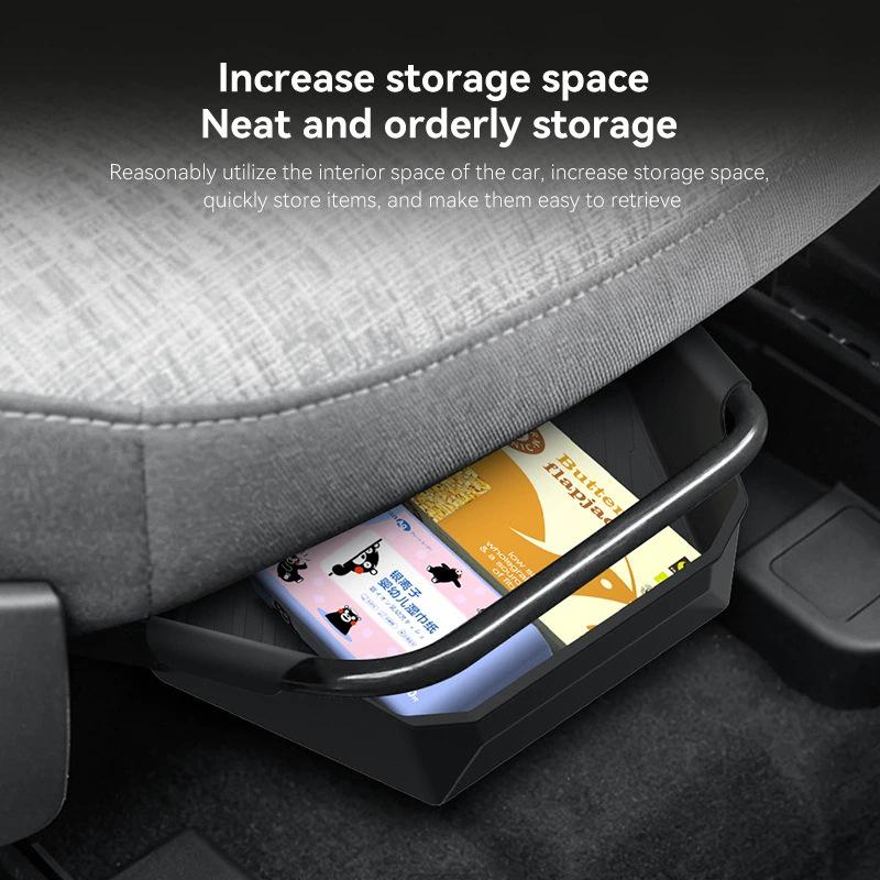 Fits 22-26 Maverick: Under-Seat Storage Organizer Box Interior Trim.