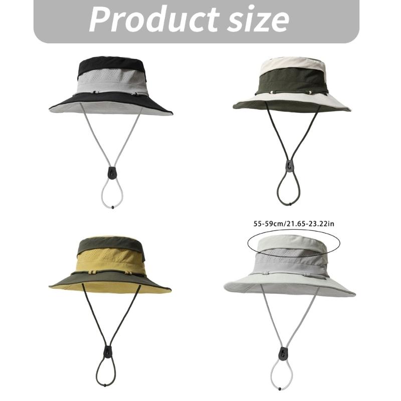Quick Dry Sun Hat Wide Brimmed Lightweight Foldable For Outdoor Hiking Fishing Beach Activities